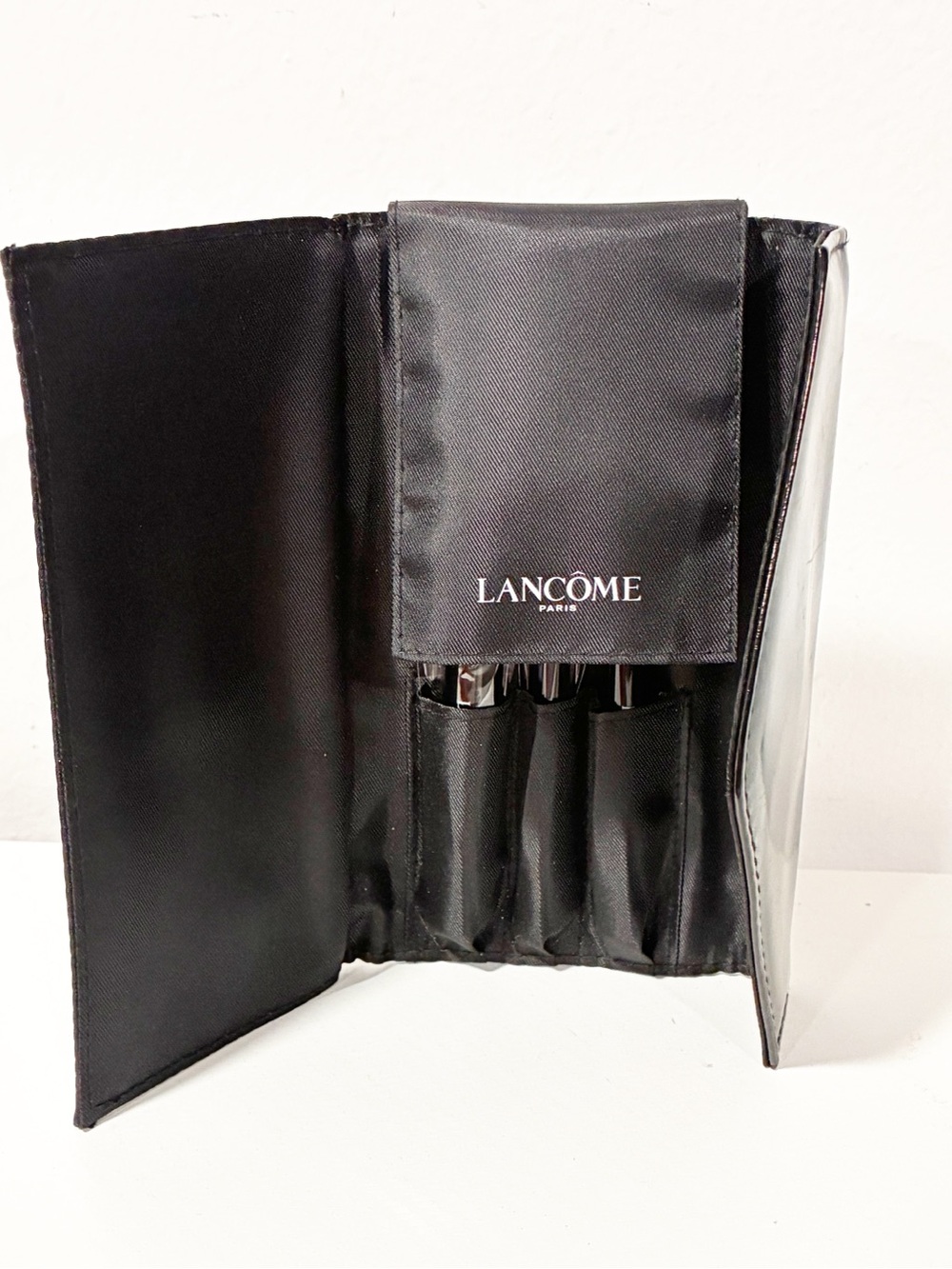 Lancôme Black Makeup Brush Pouch Bundle Lot of 3 NEW